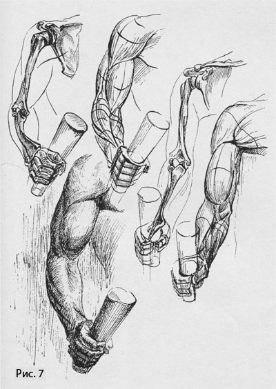 рисунок гипсовых слепков рук человека
