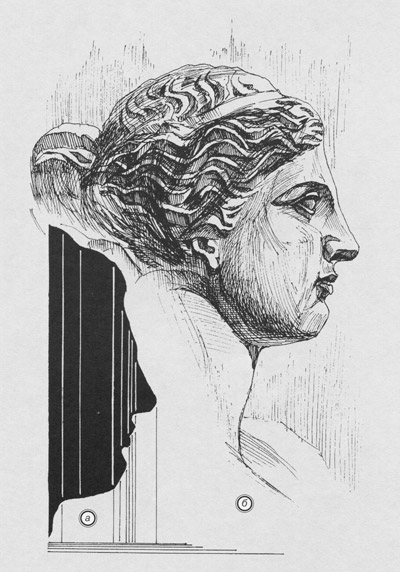 рисунок головы женской афродита милосская