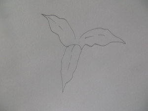 Рисуем треугольником листики