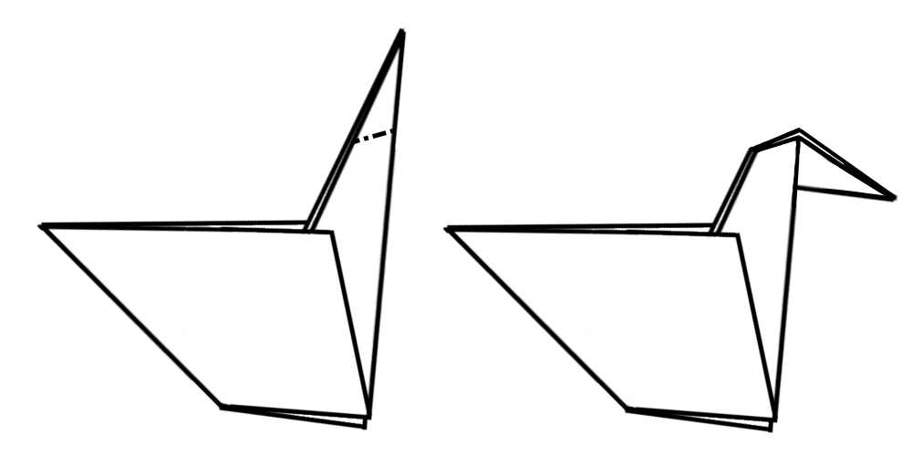 Оригами белый лебедь