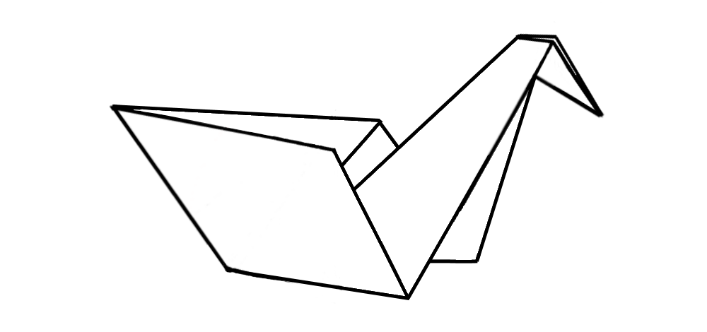 Оригами белый лебедь