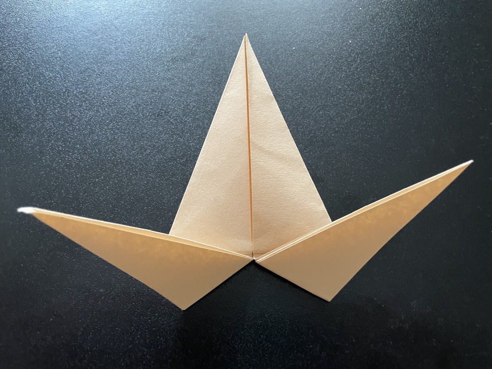 Оригами птица с крыльями