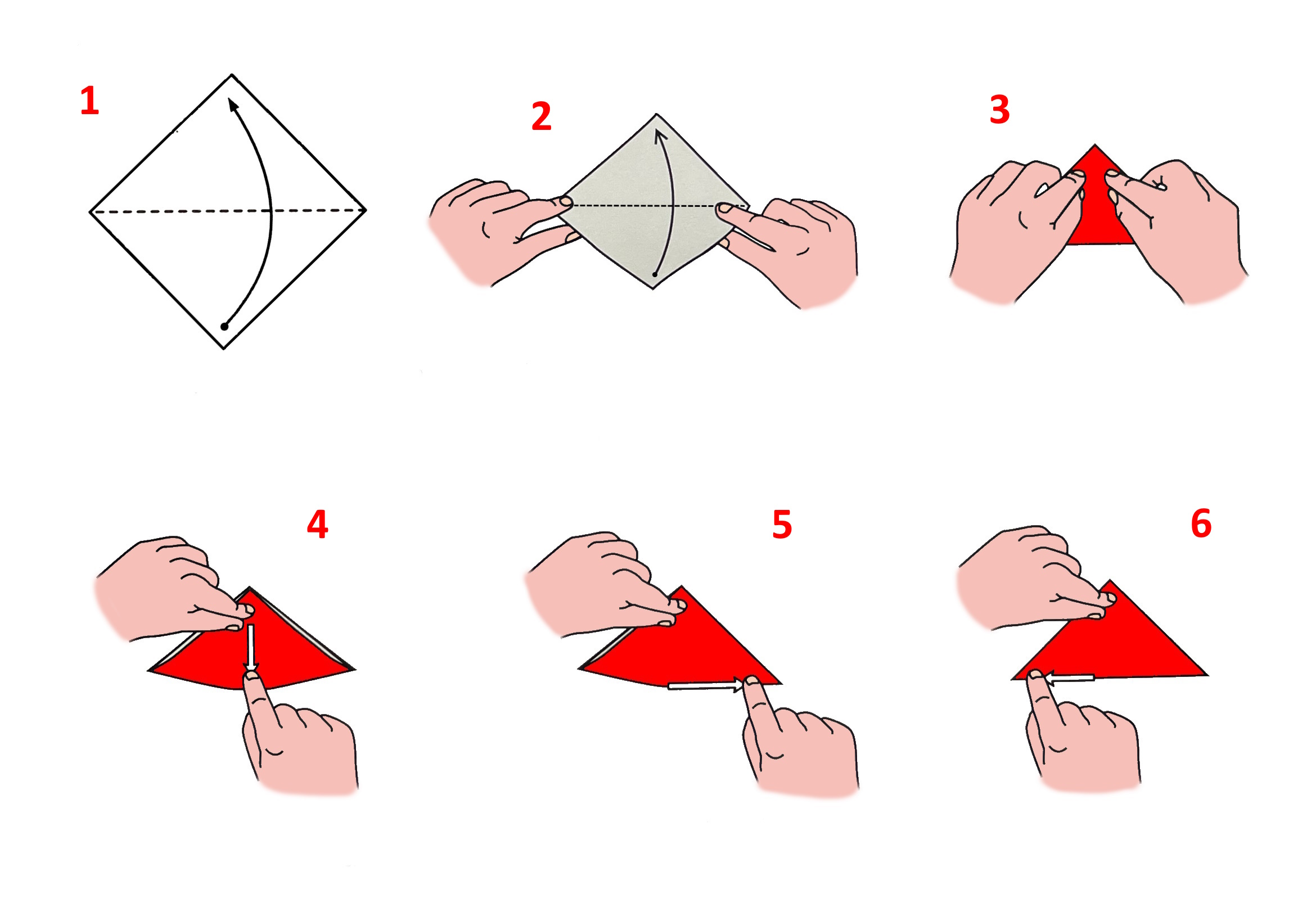 Схема как складывать треугольник
